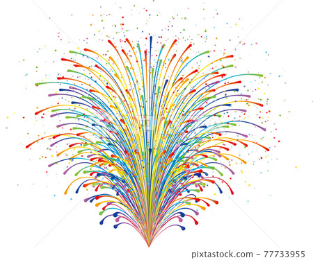 多彩的弧形噴泉 多彩的弧形噴泉 77733955