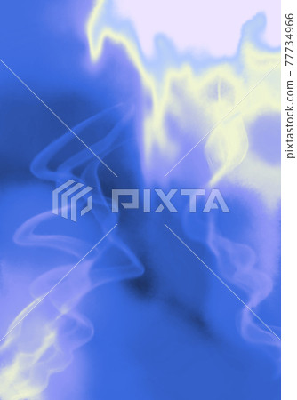 Fantastic pale light, abstract background illustration with flames and smoke 77734966