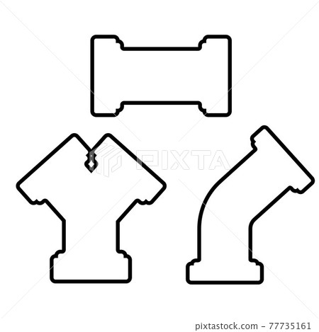 Pipes and plumbing fittings set vector Pipes and plumbing fittings set vector 77735161