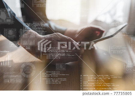 圖形 圖表 平板 77735805