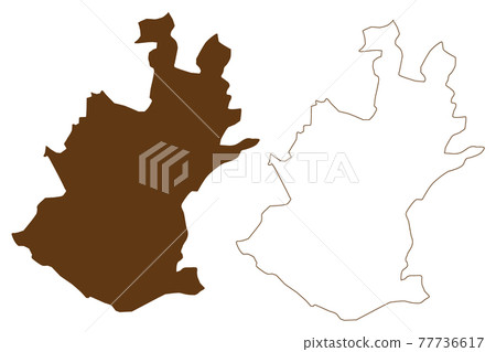 Schweinfurt city (Federal Republic of Germany, Urban district Lower Franconia, Free State of Bavaria) map vector illustration, scribble sketch Schweinfurt map 77736617