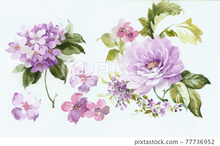  Colorful floral material combinations and design elements 77736952