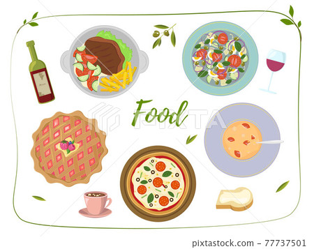 Food vegetables set 77737501