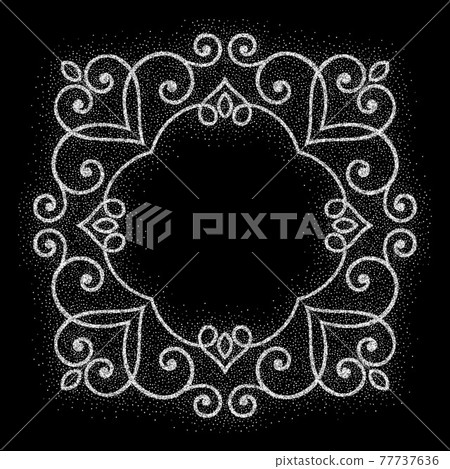 Retro shiny frame or border. Vector illustration. 77737636
