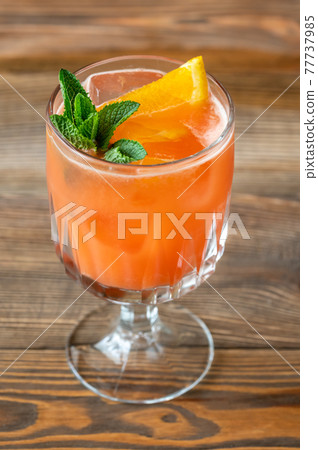 Glass of Belmont Breeze Cocktail Glass of Belmont Breeze Cocktail 77737985