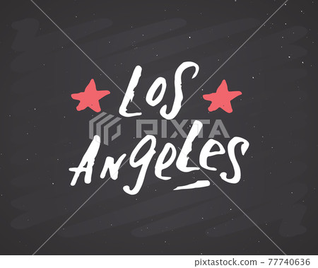 Los Angeles Written Handwritten Letters Stock Photo 441639625