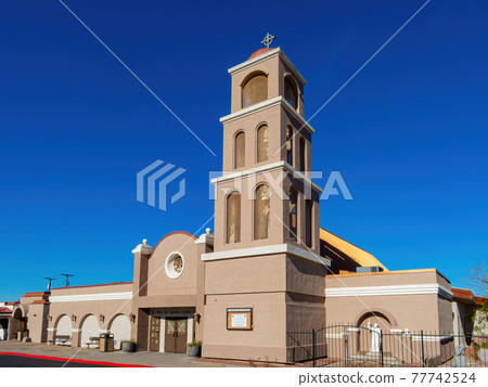 Sunny exterior view of the St Peter the Apostle Sunny exterior view of the St Peter the Apostle 77742524