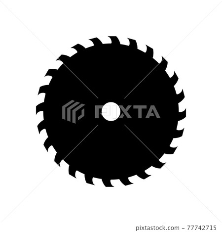 Circular saw metal icon. Vector blade icon saw tool cut 77742715