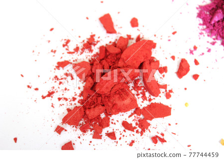 Broken Cosmetic Pigments on white Broken Cosmetic Pigments on white 77744459