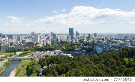 A panoramic view of Sendai city 77745046