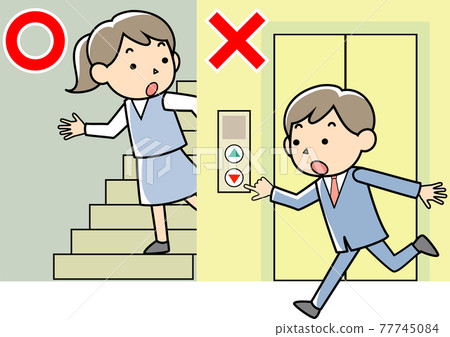 發生地震時,人們試圖上電梯 發生地震時,人們試圖上電梯 77745084