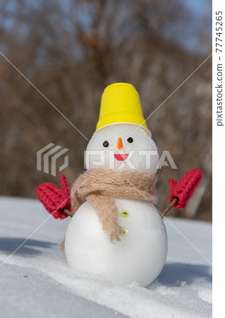 戴黃帽子的雪人 77745265