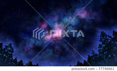 Illustration of the starry sky Milky Way Illustration of the starry sky Milky Way 77746661