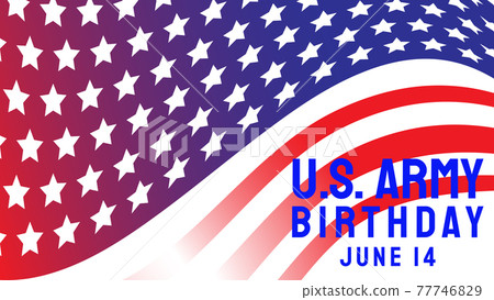 The  us army birthday vector image for holiday concept. 77746829