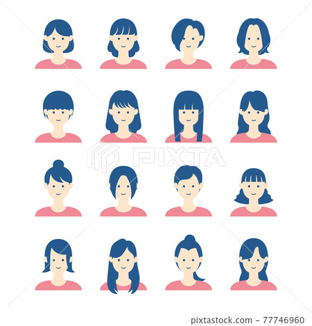婦女的插圖圖標集 婦女的插圖圖標集 77746960