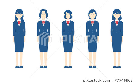 西裝女插畫(5人) 西裝女插畫(5人) 77746962
