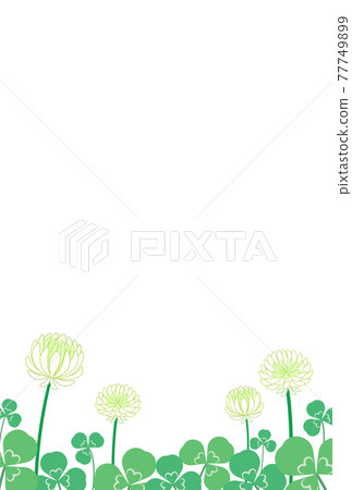 白三葉花和三葉草風景留言卡豎式明信片尺寸 白三葉花和三葉草風景留言卡豎式明信片尺寸 77749899