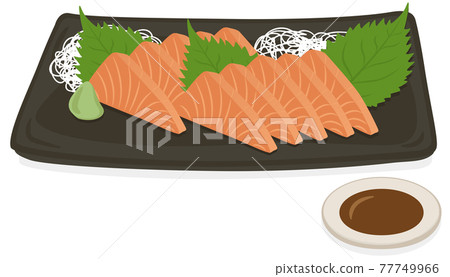 Salmon sashimi / salmon making 77749966