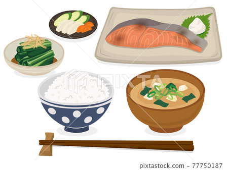 日式 / 早餐 / 早餐（鹽烤三文魚） 77750187