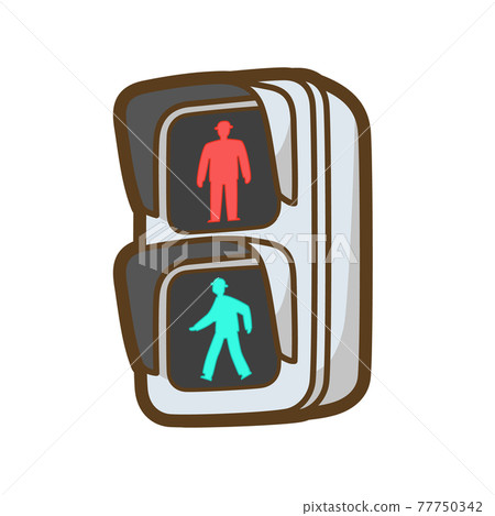 LED pedestrian traffic light (all lit) 77750342