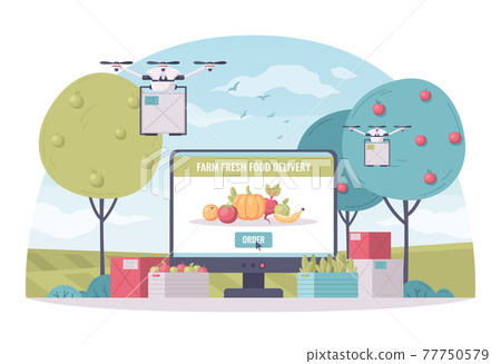 Farm Food Delivery Composition 77750579