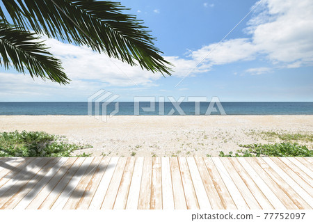 午後的海灘度假村，微風習習 77752097