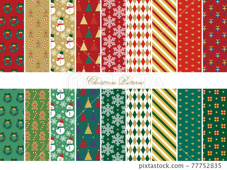 【圖案/圖案】聖誕形像圖案色板合集【背景素材】 77752835