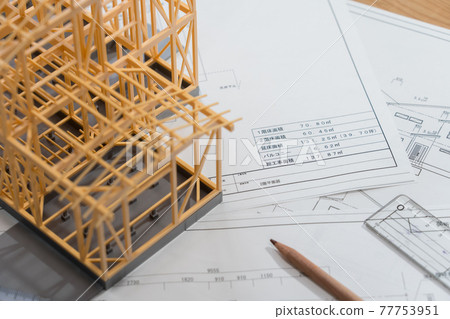Architectural model structure, building confirmation application, blueprint 77753951