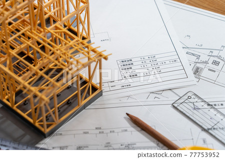 Architectural model structure, building confirmation application, blueprint 77753952