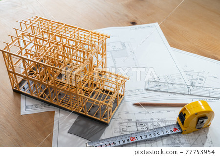 Architectural model structure, building confirmation application, blueprint 77753954