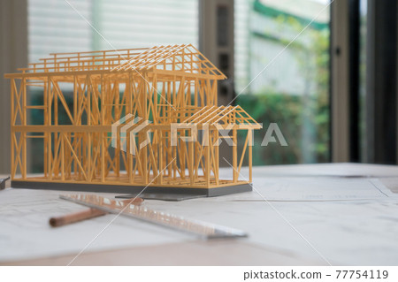 Architectural model structure, building confirmation application, blueprint 77754119