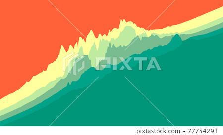 Graphical representation of data. Electric impulse, soundwave or financial chat. Flat vector design template with copyspace. Graphical representation of data. Electric impulse, soundwave or financial chat. Flat vector design template with copyspace. 77754291