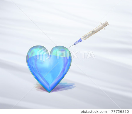 Heart symbol and vaccination 77756820
