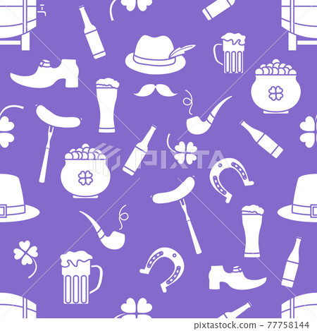 Vector Pattern St. Patrick's Day Ireland Irish Vector Pattern St. Patrick's Day Ireland Irish 77758144