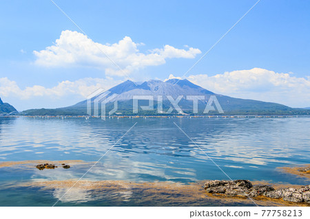 從鹿兒島縣垂水市大崎觀音看到的櫻島 從鹿兒島縣垂水市大崎觀音看到的櫻島 77758213