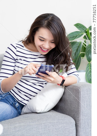 woman use smart phone woman use smart phone 77758251