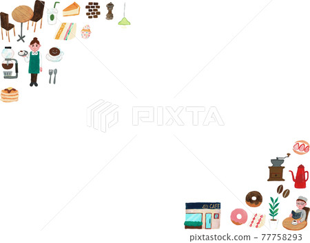 亞克力咖啡廳圖標三角形框架 77758293