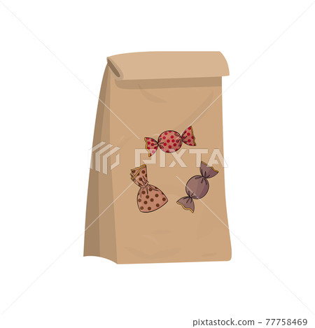 The candy in the paper eco packaging. 77758469
