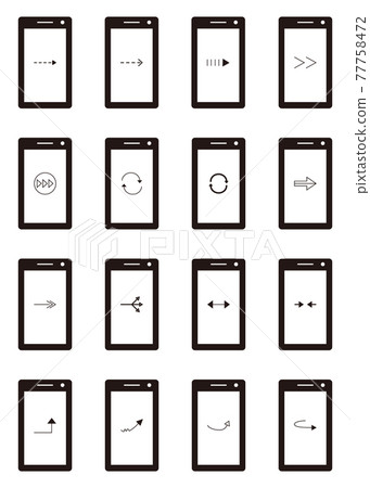 Arrow smartphone multiple materials - Stock Illustration [77758472] - PIXTA