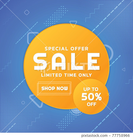 Sale banner party concept circle frame design 77758966