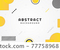 Abstract background geometric shape black and yellow design 77758968