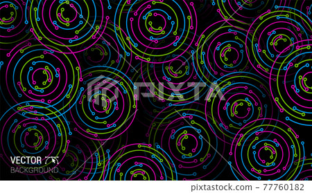 Colorful neon green blue pink circles texture background vector Colorful neon green blue pink circles texture background vector 77760182