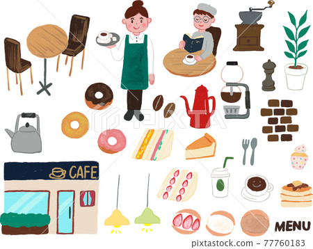 Cafe icon set Cafe icon set 77760183