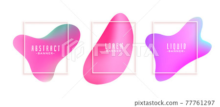 abstract 3d fluid banners frames set abstract 3d fluid banners frames set 77761297