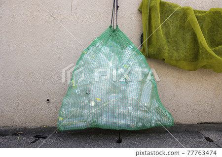 PET bottles collected at the garbage collection site 77763474