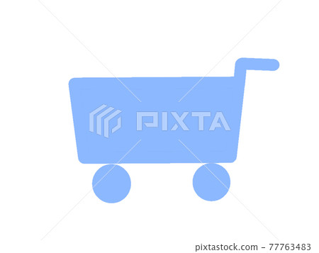 Shopping cart icon blue Shopping cart icon blue 77763483