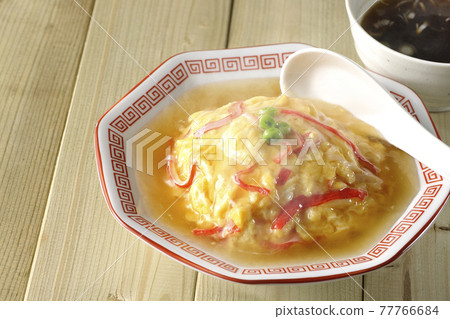 Hot bean paste Chinese style omelet rice, Tianjin rice and Chinese soup set and spoon spoon 77766684