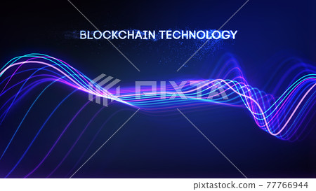 EPS 10. Blockchain technology background. Cryptocurrency fintech block chain network and programming concept. Abstract Segwit. 77766944