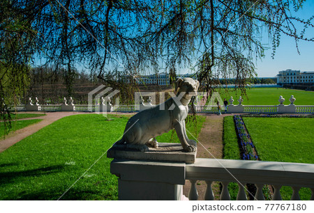 Amazing sculpture of dog in Arkhangelskoe  in old  mansion  near Russian capital moscow 77767180