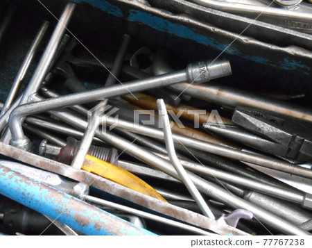 SELANGOR, MALAYSIA -APRIL 16, 2017: Car workshop tools inside the metal toolbox.  77767238